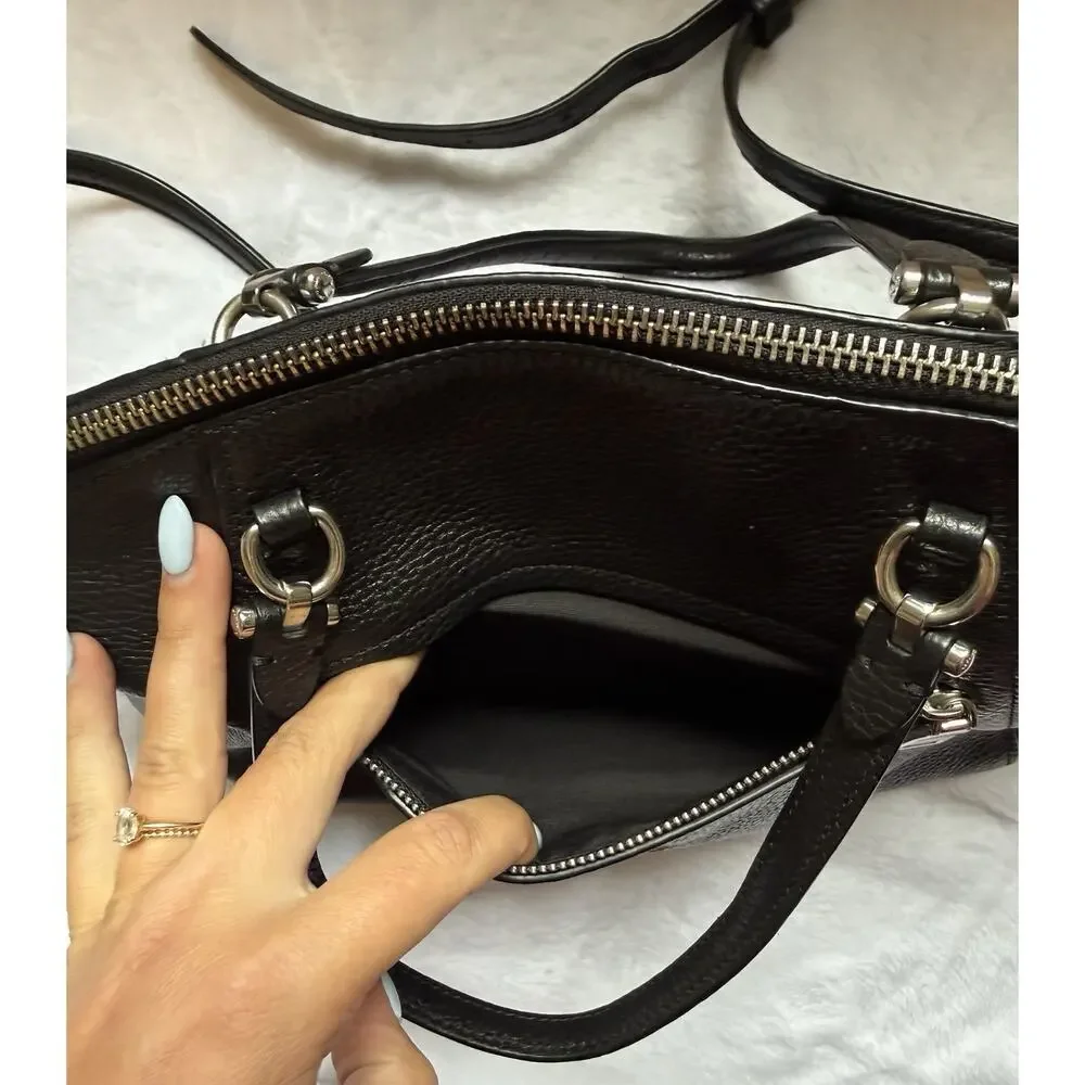 Coach L2054-79997 Black Pebbled Leather Tote Crossbody Shoulder Bag